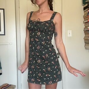 Floral Black Dress